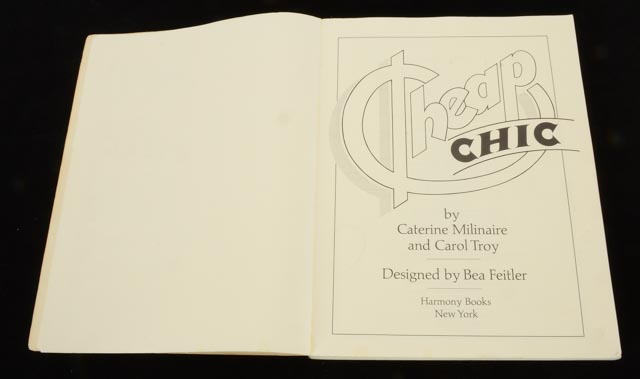First Edition Book "Cheap Chic" by Caterine Milinaire and Carol Troy