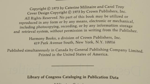 First Edition Book "Cheap Chic" by Caterine Milinaire and Carol Troy