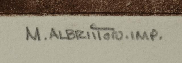 Margaret Albritton Imp. Etching with Aquatint "Danglin' Participle"