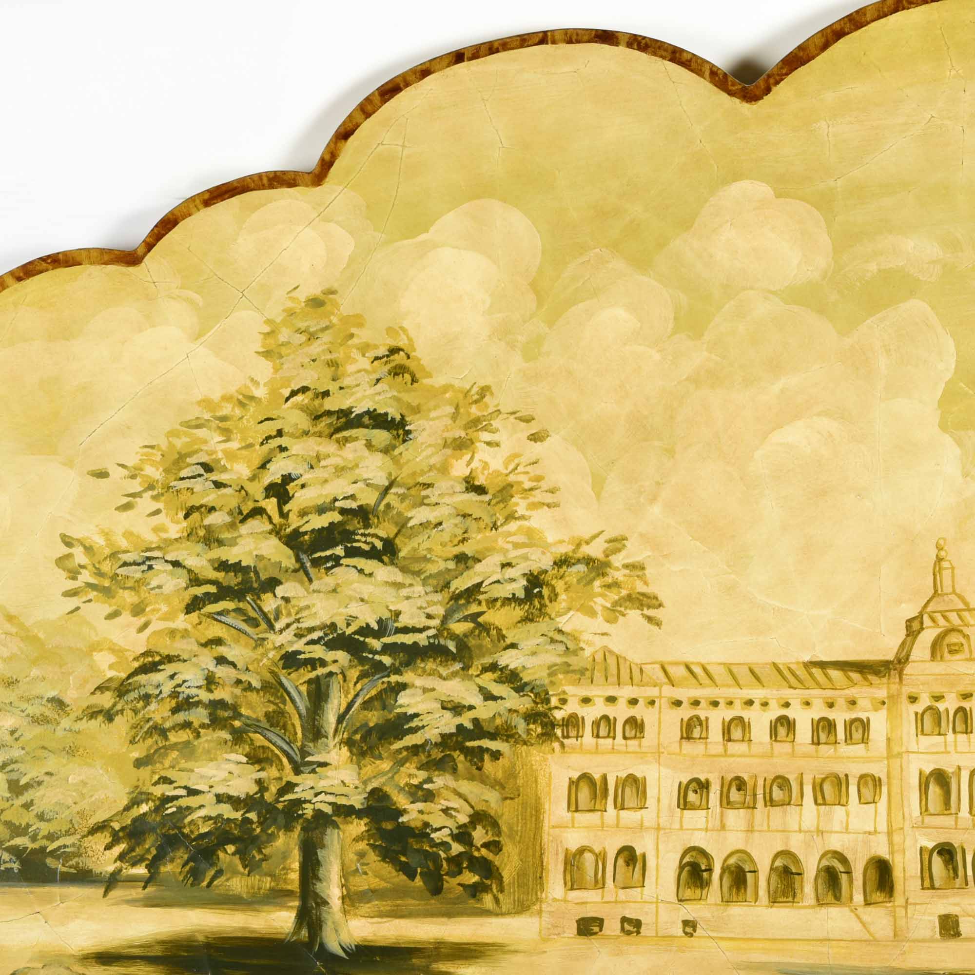 Wall Plaque Painting with Peacock Accent