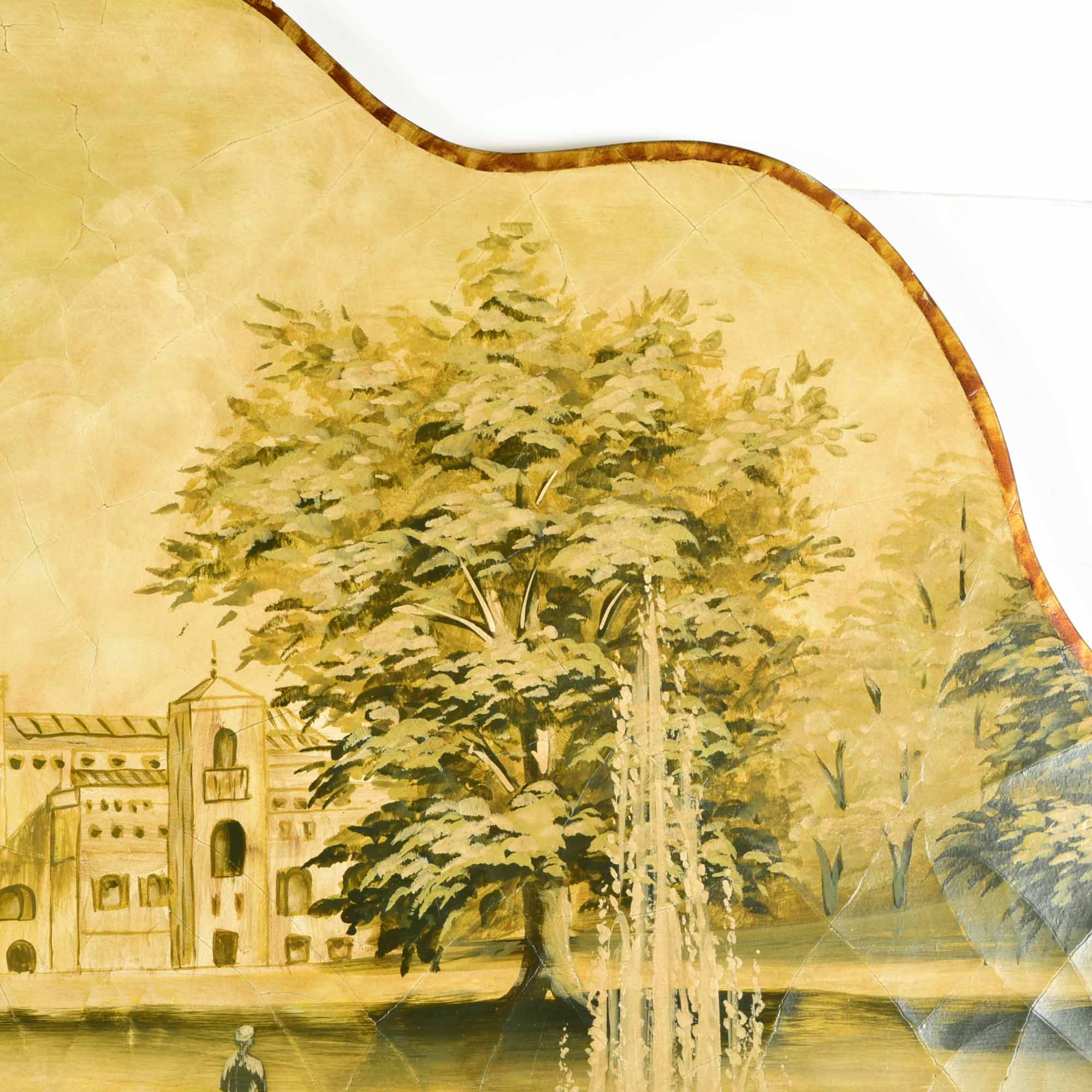 Wall Plaque Painting with Peacock Accent