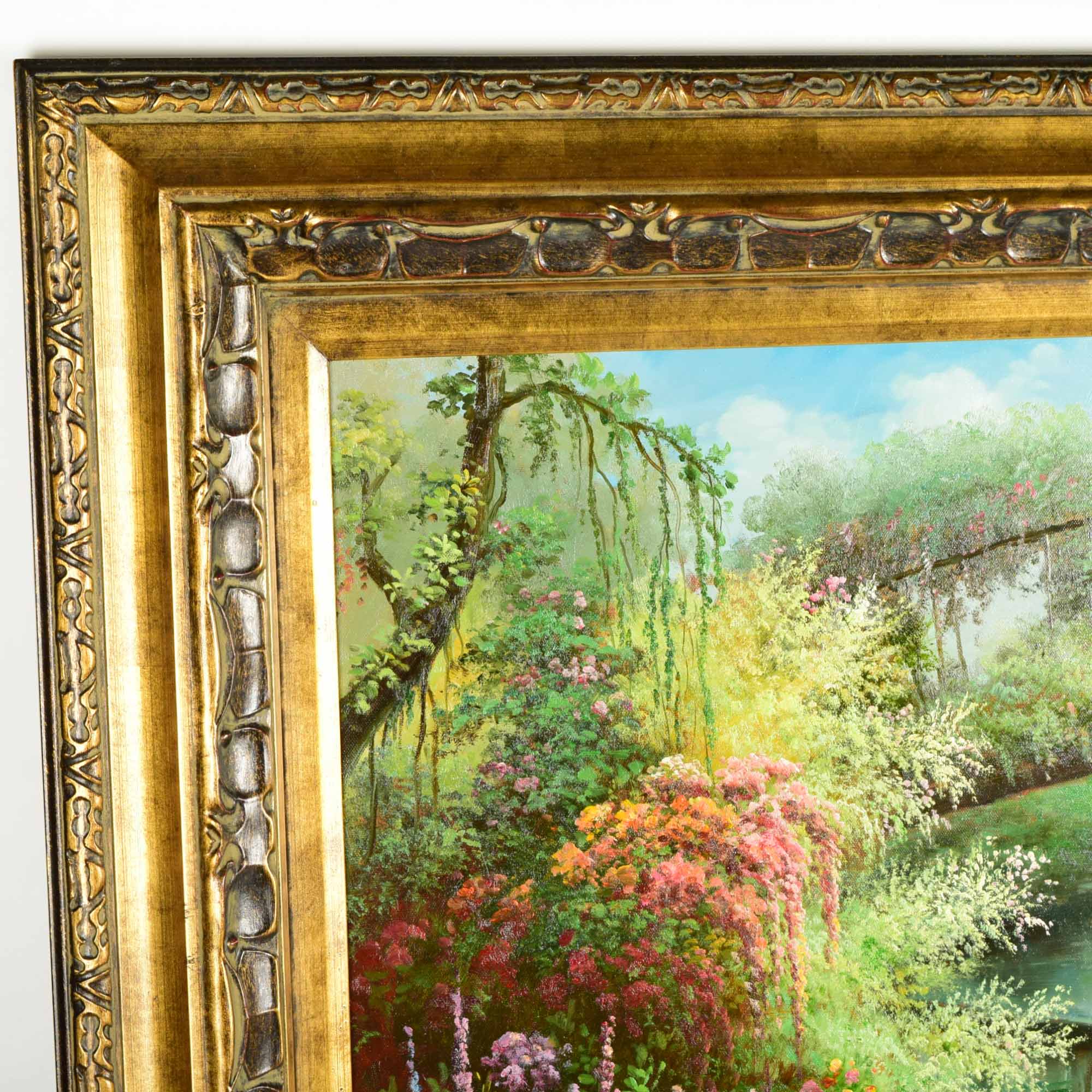"Monet's Garden" Framed Print