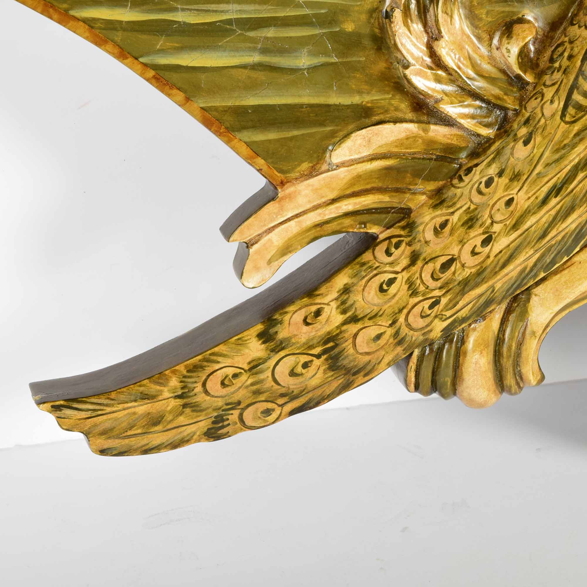 Wall Plaque Painting with Peacock Accent