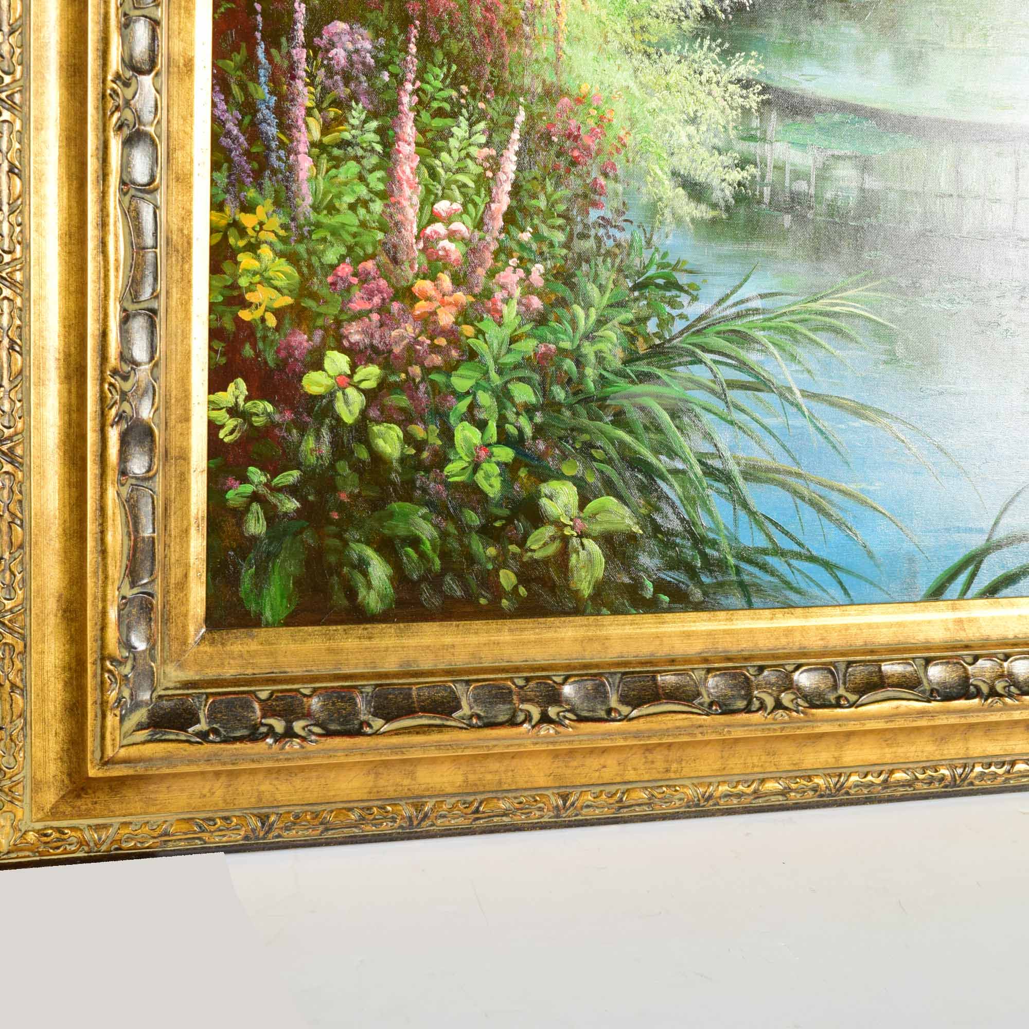 "Monet's Garden" Framed Print
