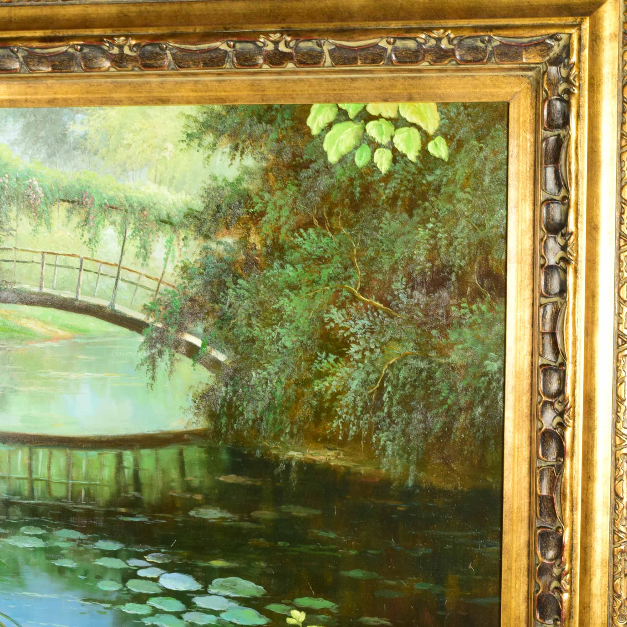 "Monet's Garden" Framed Print