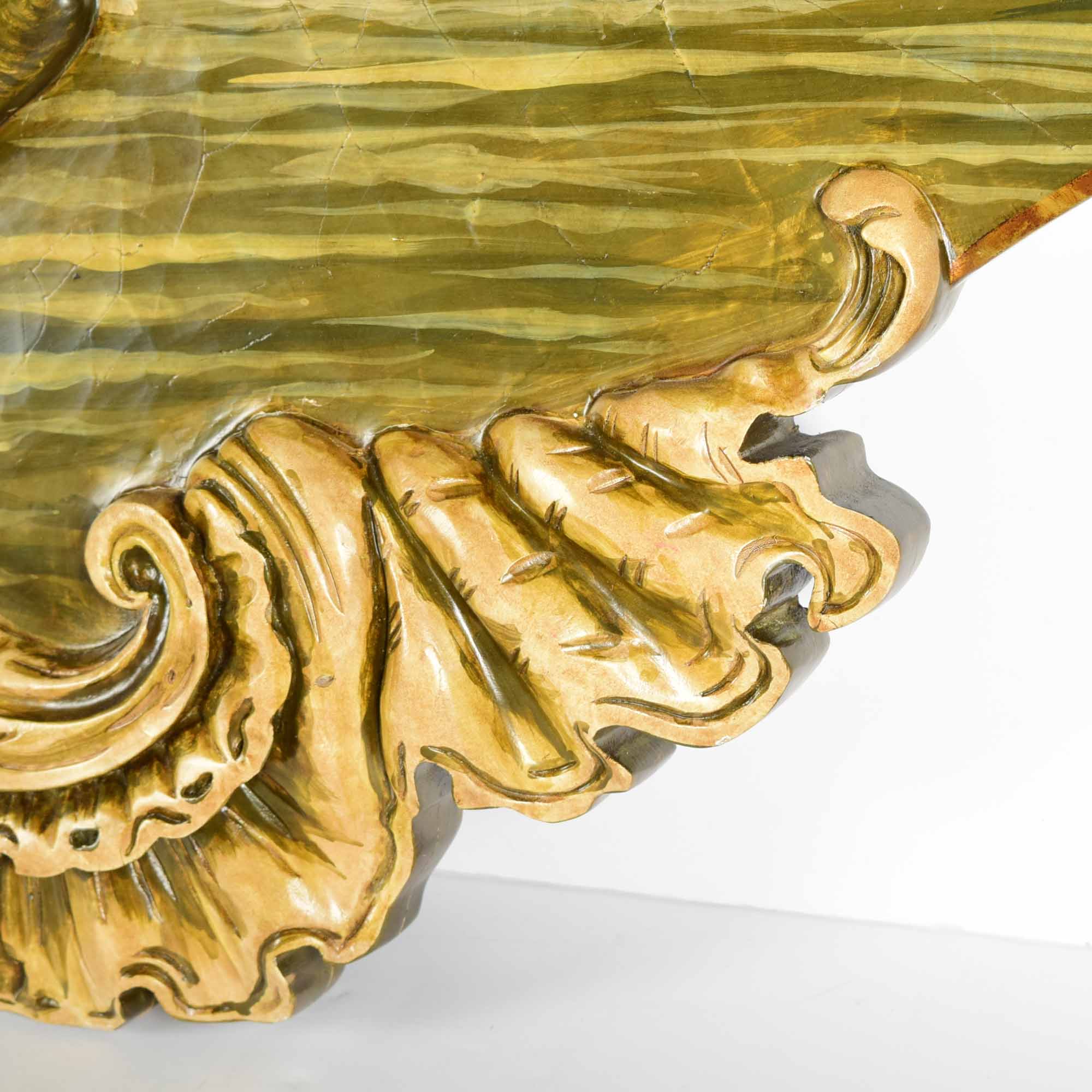 Wall Plaque Painting with Peacock Accent