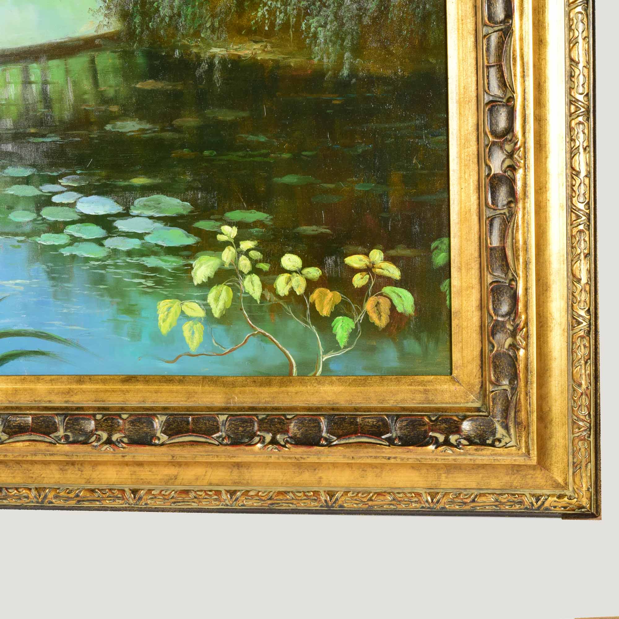 "Monet's Garden" Framed Print