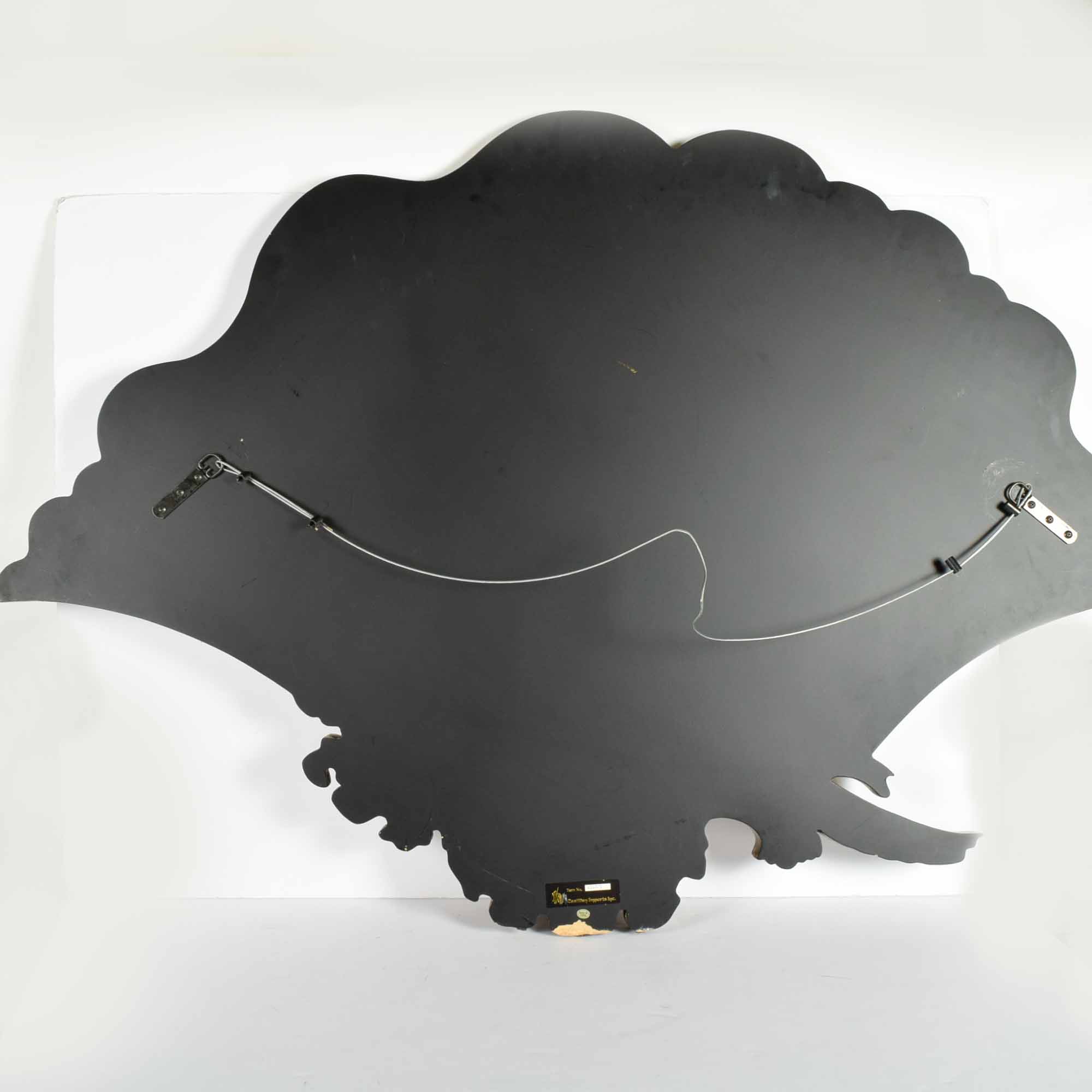 Wall Plaque Painting with Peacock Accent