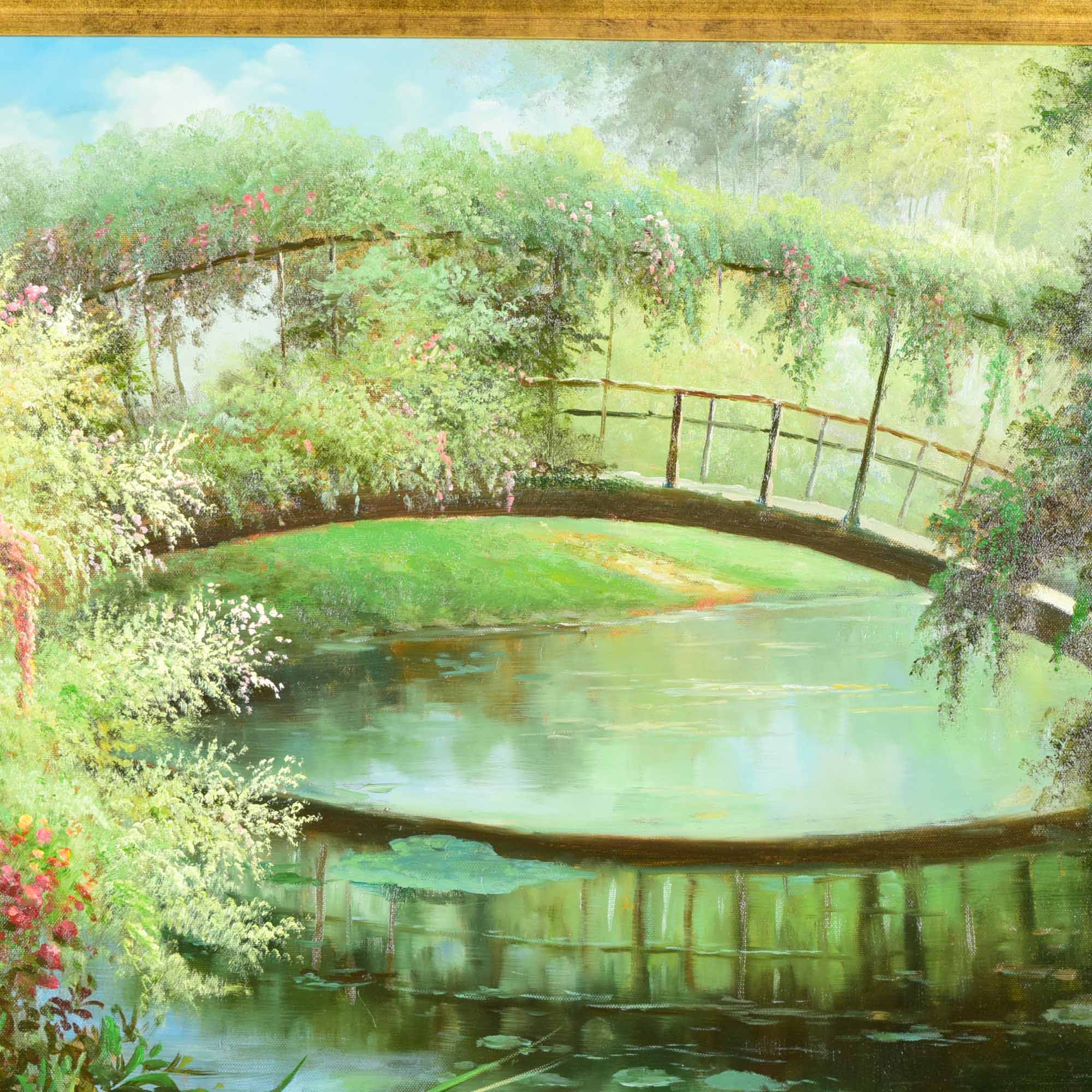 "Monet's Garden" Framed Print