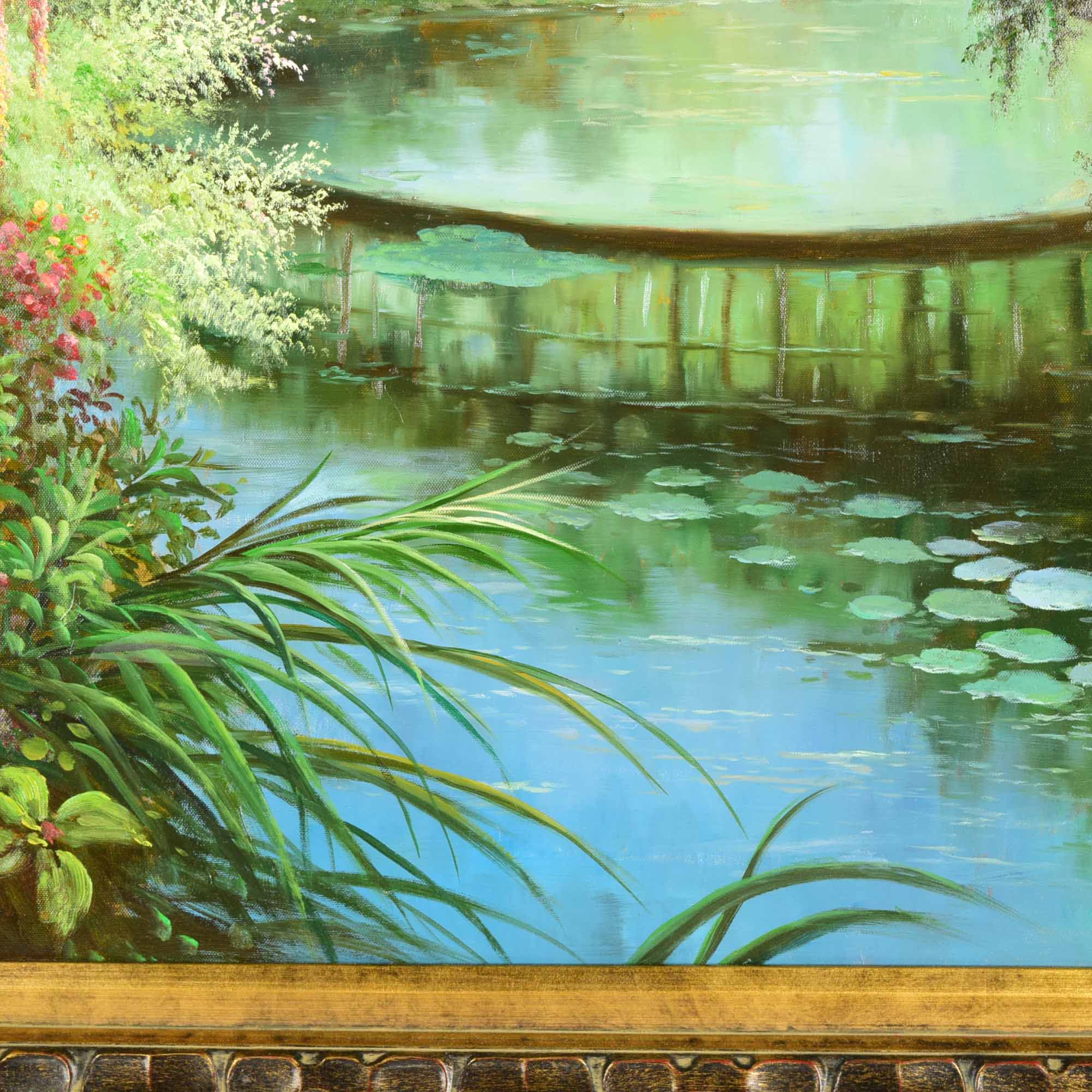 "Monet's Garden" Framed Print