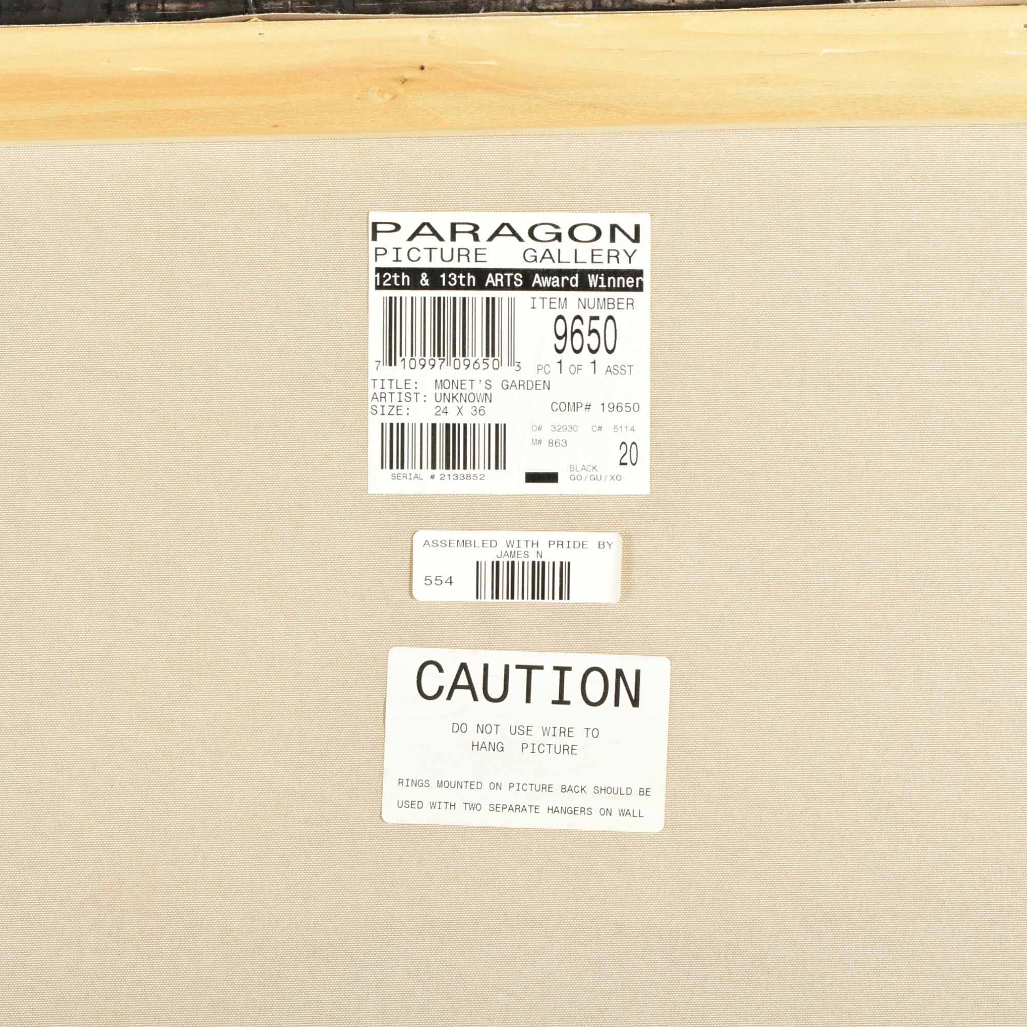 "Monet's Garden" Framed Print