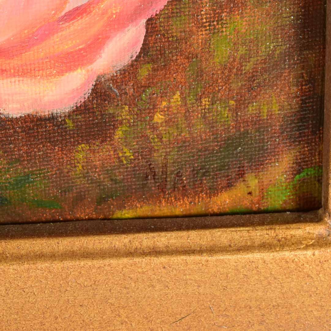 Original Oil Painting on Canvas of Hummingbirds and Flowers