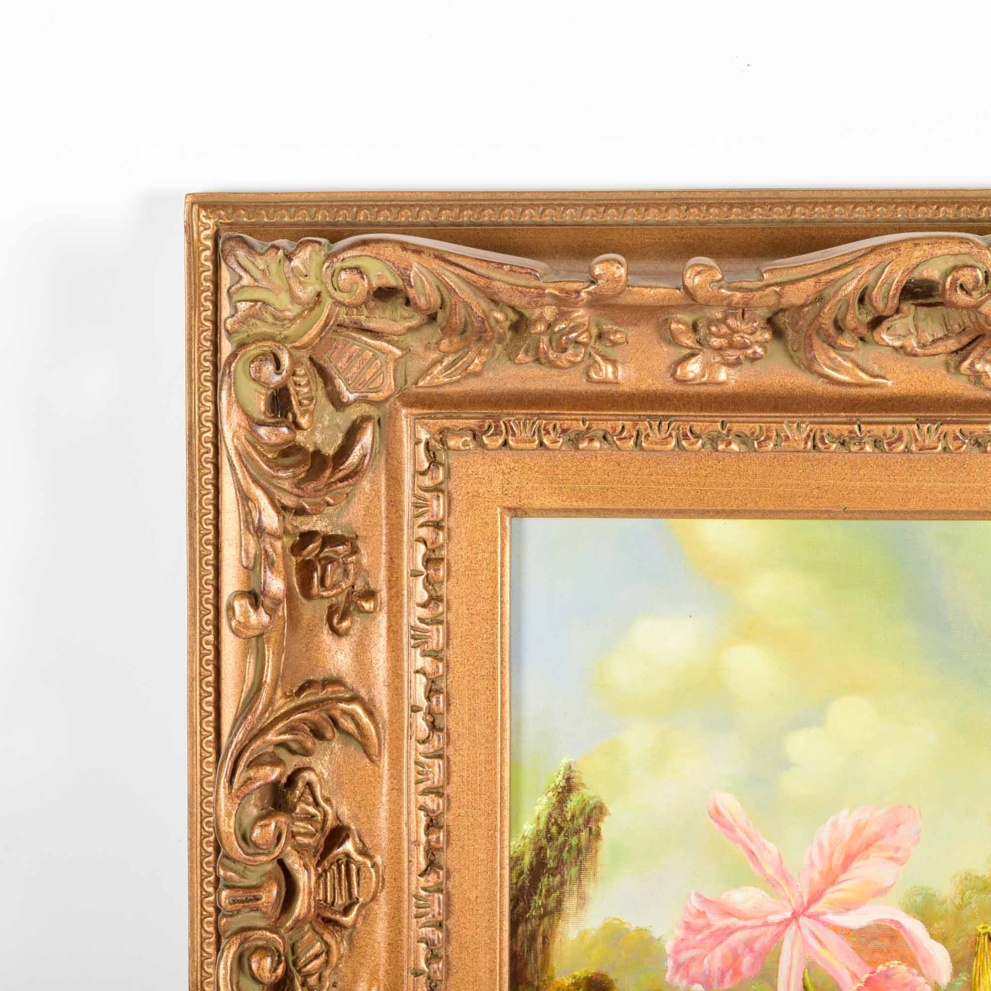 Original Oil Painting on Canvas of Hummingbirds and Flowers