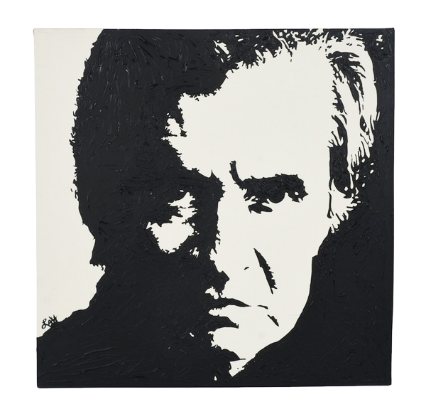 Original Pop Art Painting on Canvas of Johnny Cash