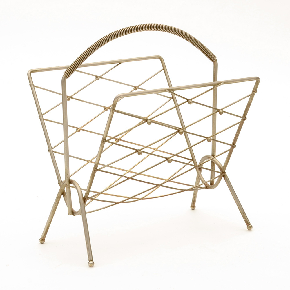 Mid-Century Metal Magazine Rack
