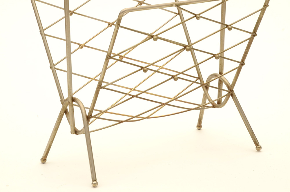 Mid-Century Metal Magazine Rack