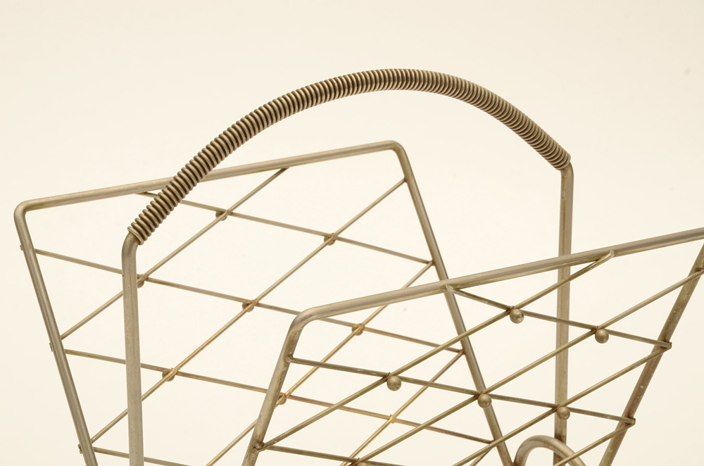 Mid-Century Metal Magazine Rack