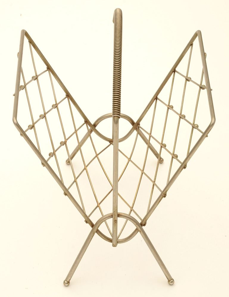 Mid-Century Metal Magazine Rack
