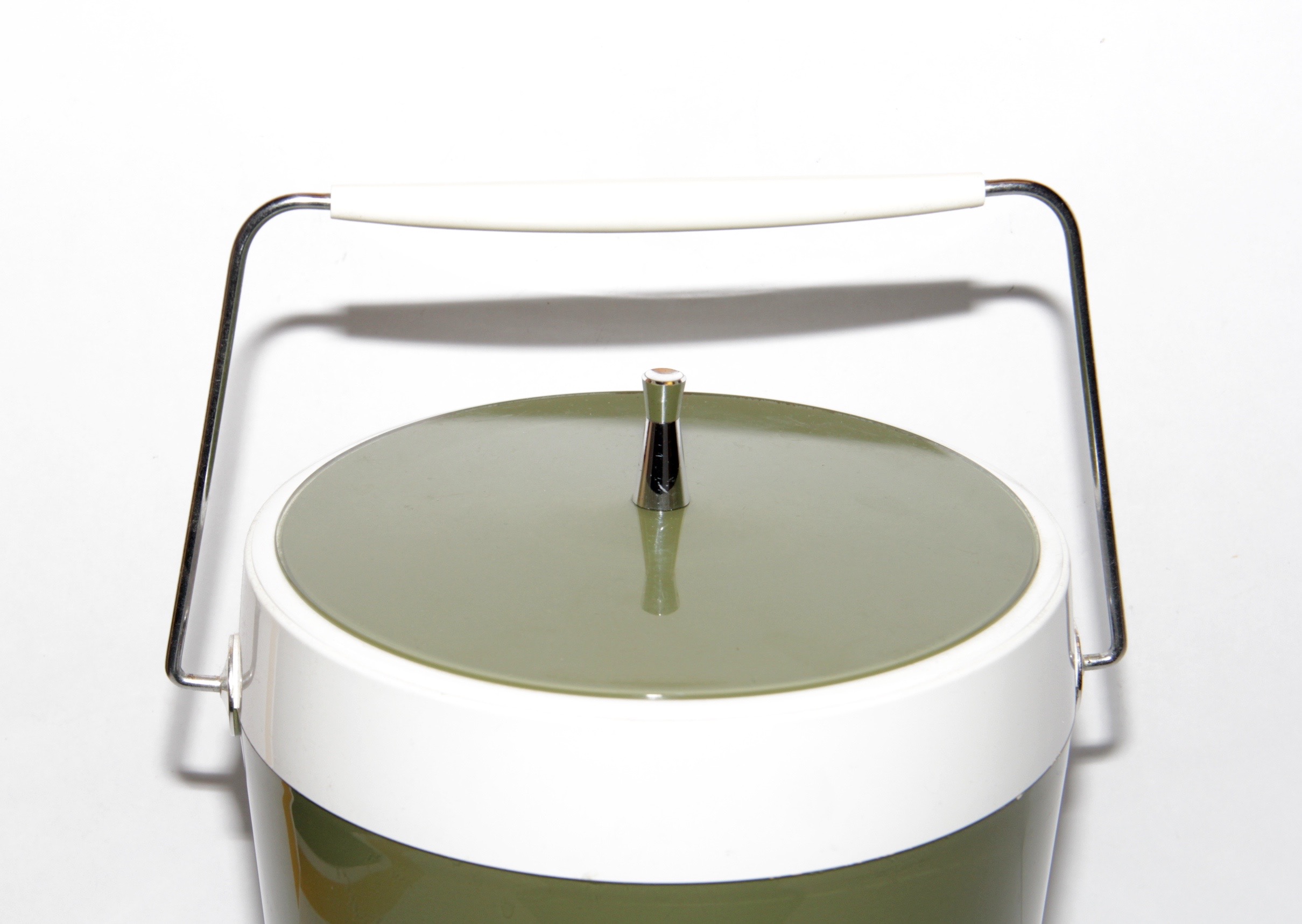 Vintage Olive Green Ice Bucket