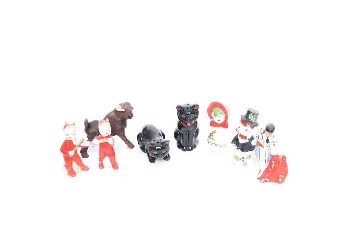 Collection of Vintage Ceramic Salt and Pepper Shakers