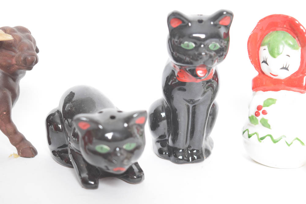 Collection of Vintage Ceramic Salt and Pepper Shakers