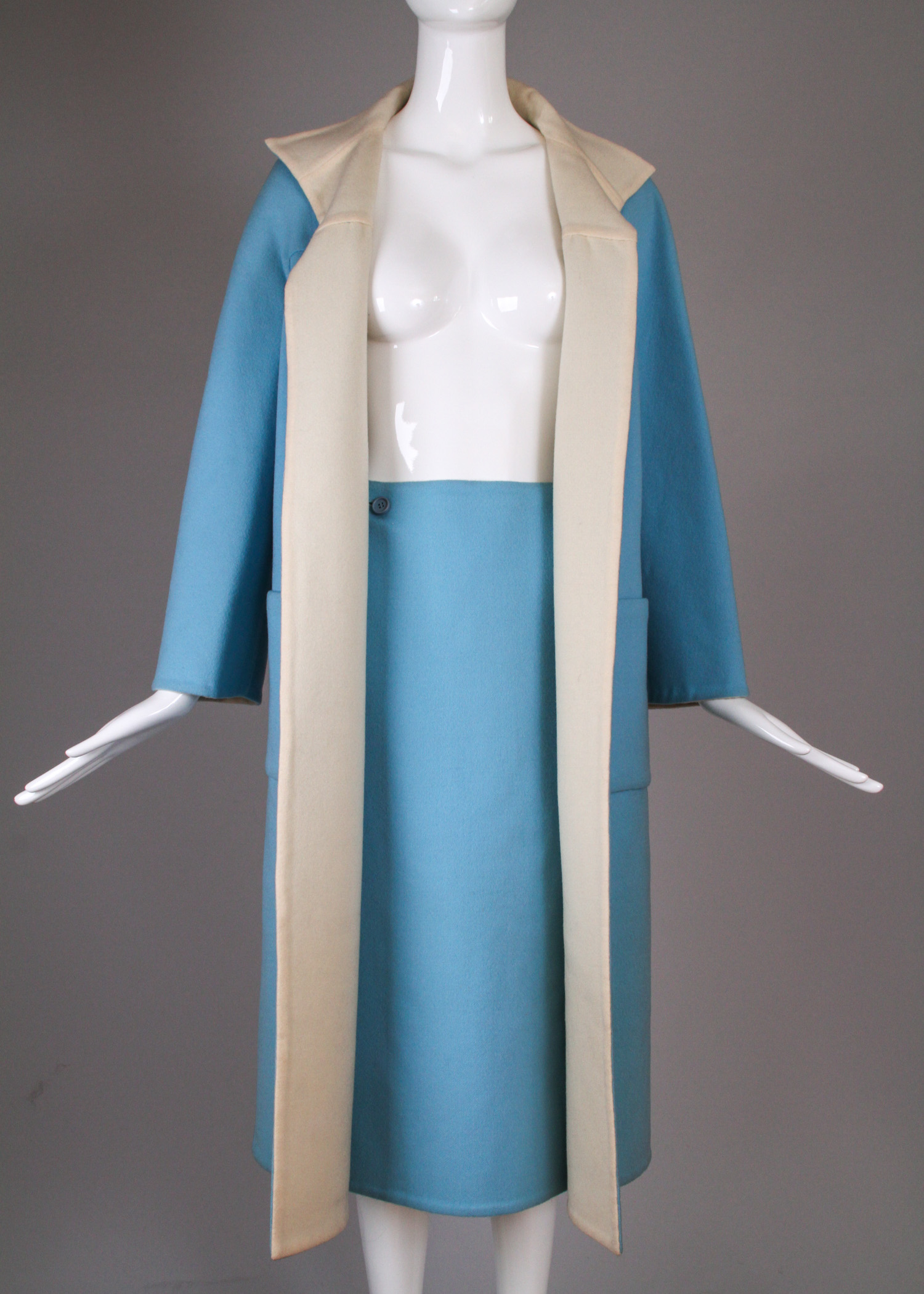 Vintage Double Knit Wool Day Dress and Bill Blass Jacket & Skirt