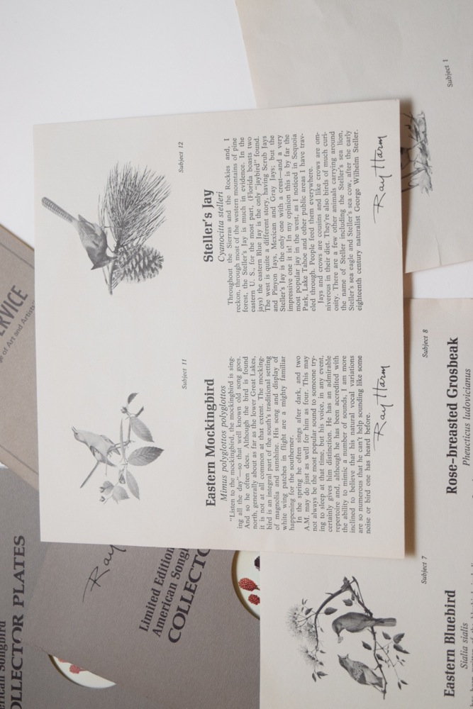 Five Ray Harm For Spode Collector Songbird Plates