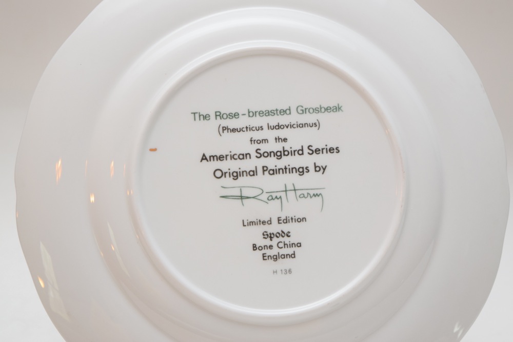 Five Ray Harm For Spode Collector Songbird Plates