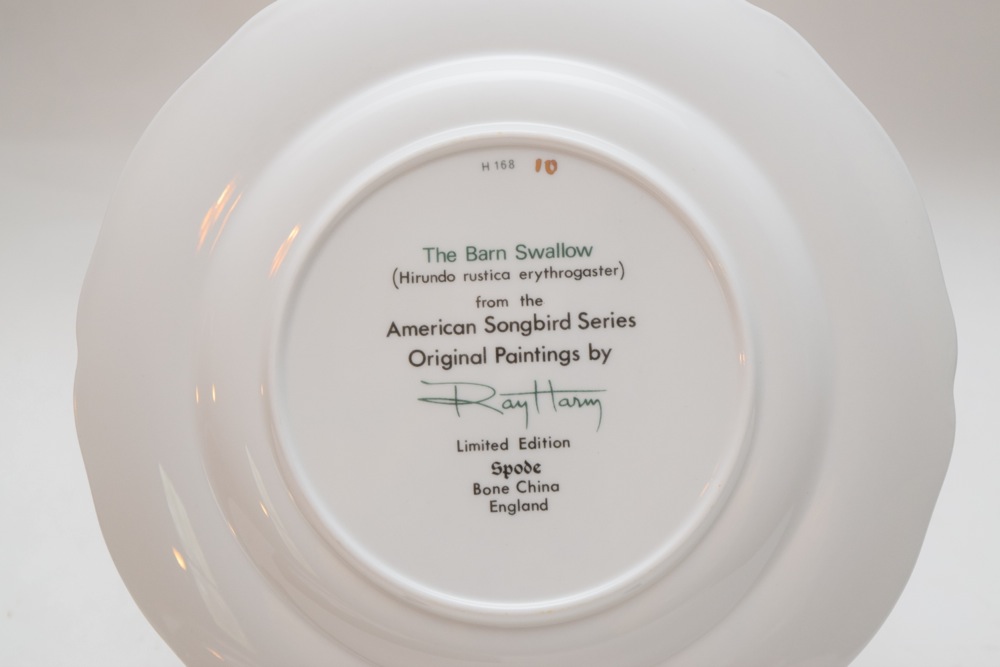 Six Ray Harm for Spode Collector Songbird Plates