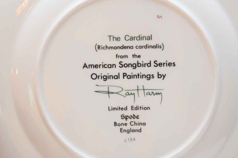 Six Ray Harm for Spode Collector Songbird Plates