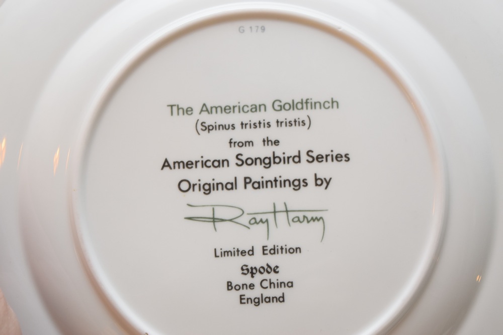 Six Ray Harm for Spode Collector Songbird Plates