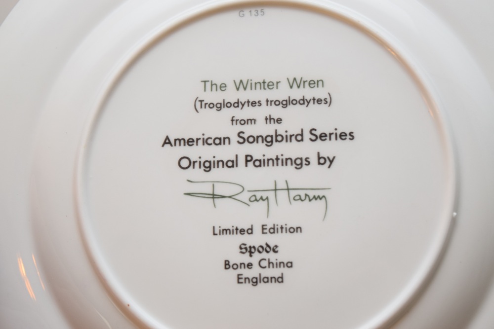 Six Ray Harm for Spode Collector Songbird Plates
