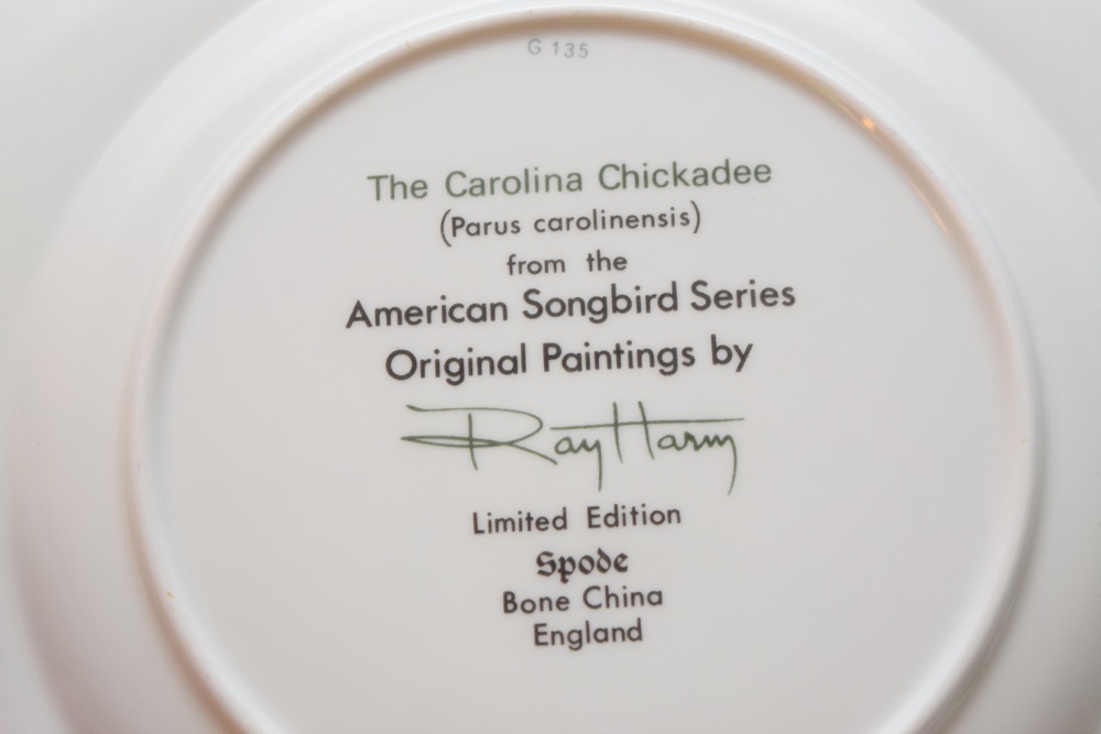Six Ray Harm for Spode Collector Songbird Plates