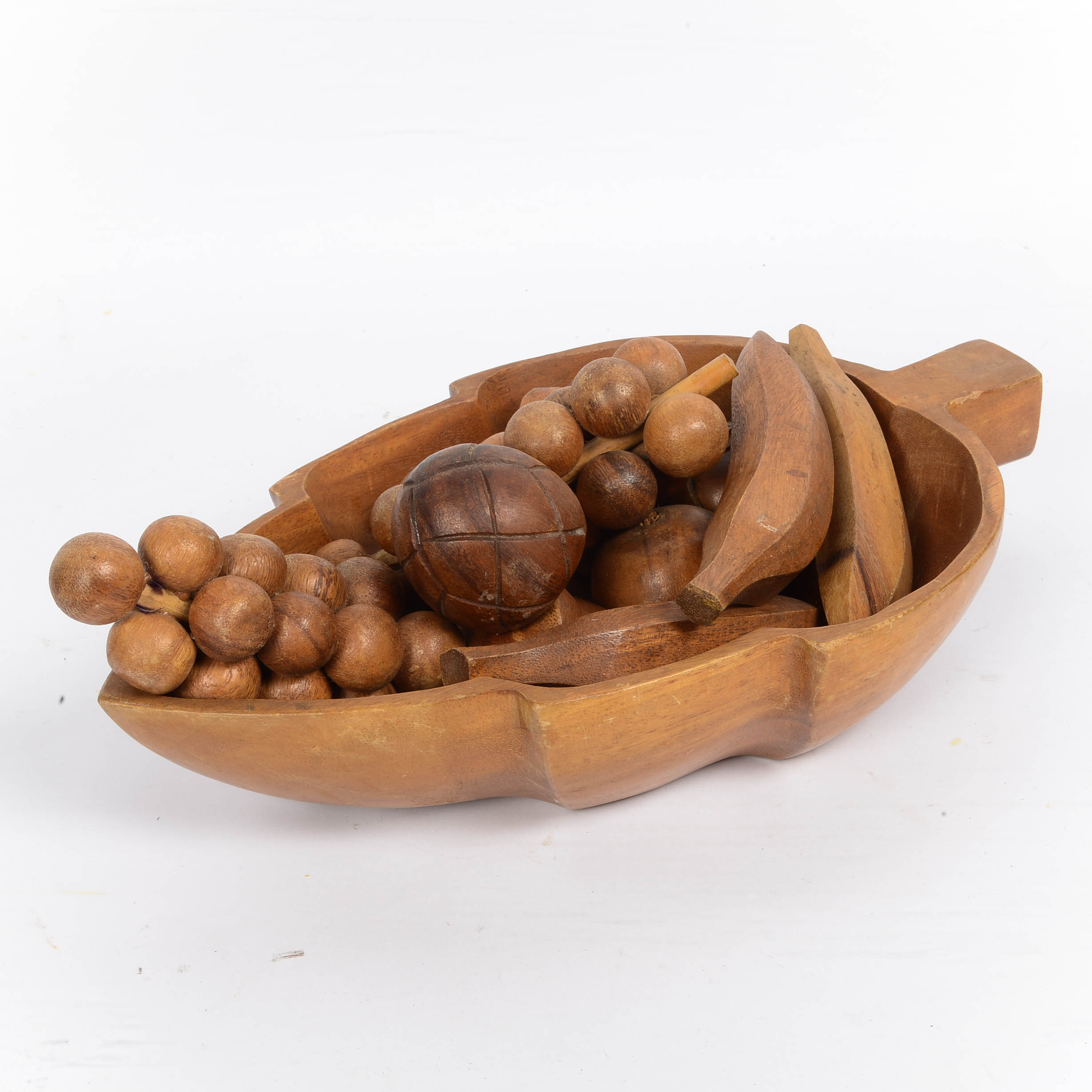 Vintage Decorative Carved Wooden Fruit