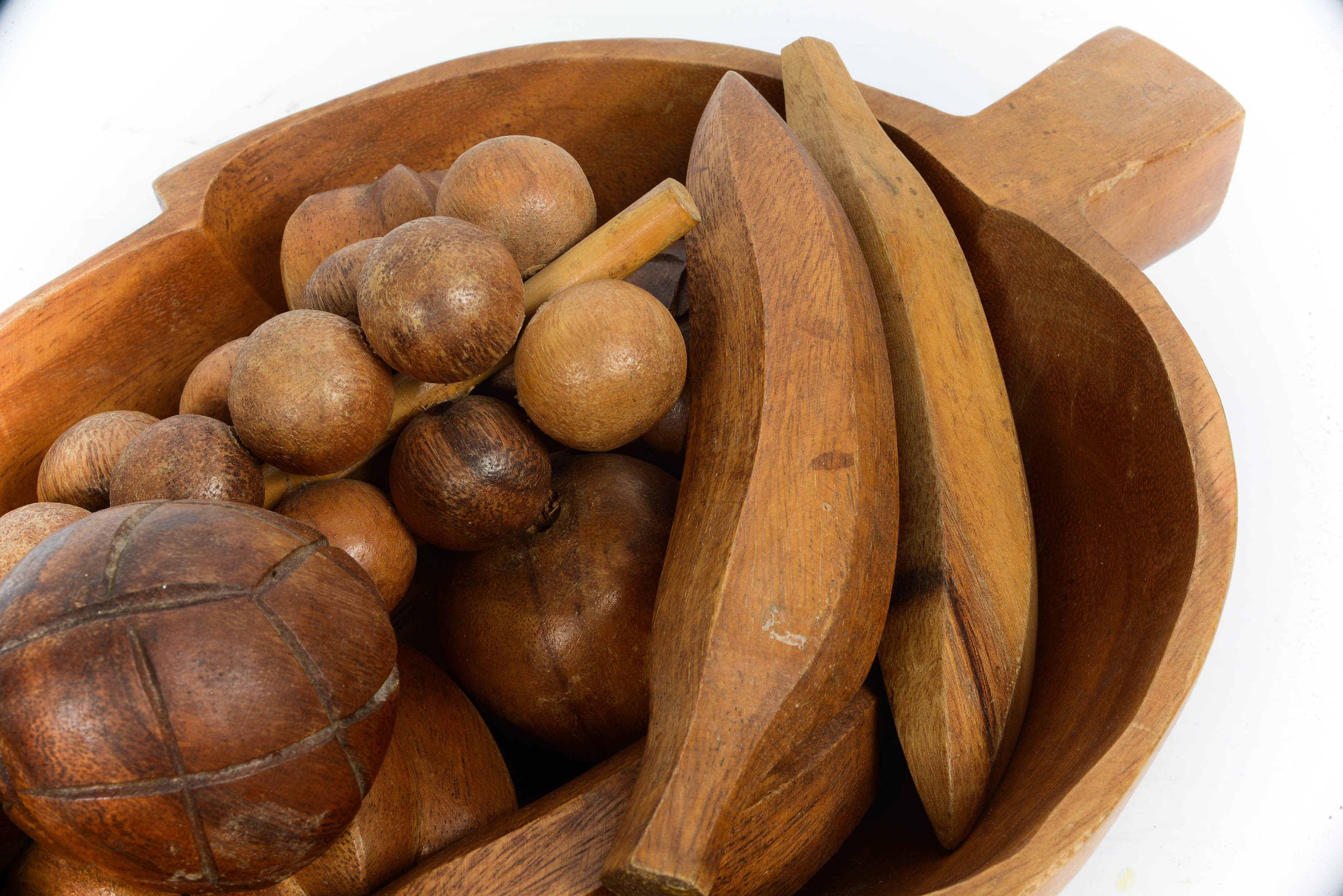 Vintage Decorative Carved Wooden Fruit