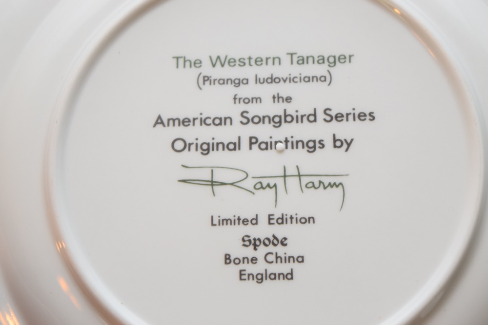 Six Ray Harm for Spode Collector Songbird Plates