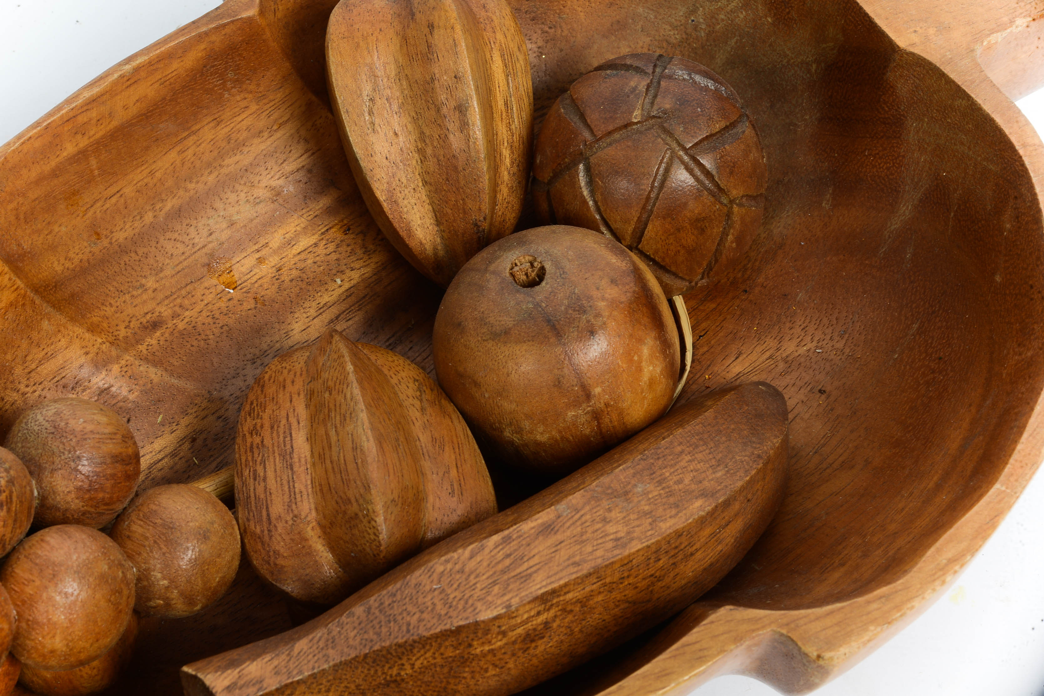Vintage Decorative Carved Wooden Fruit