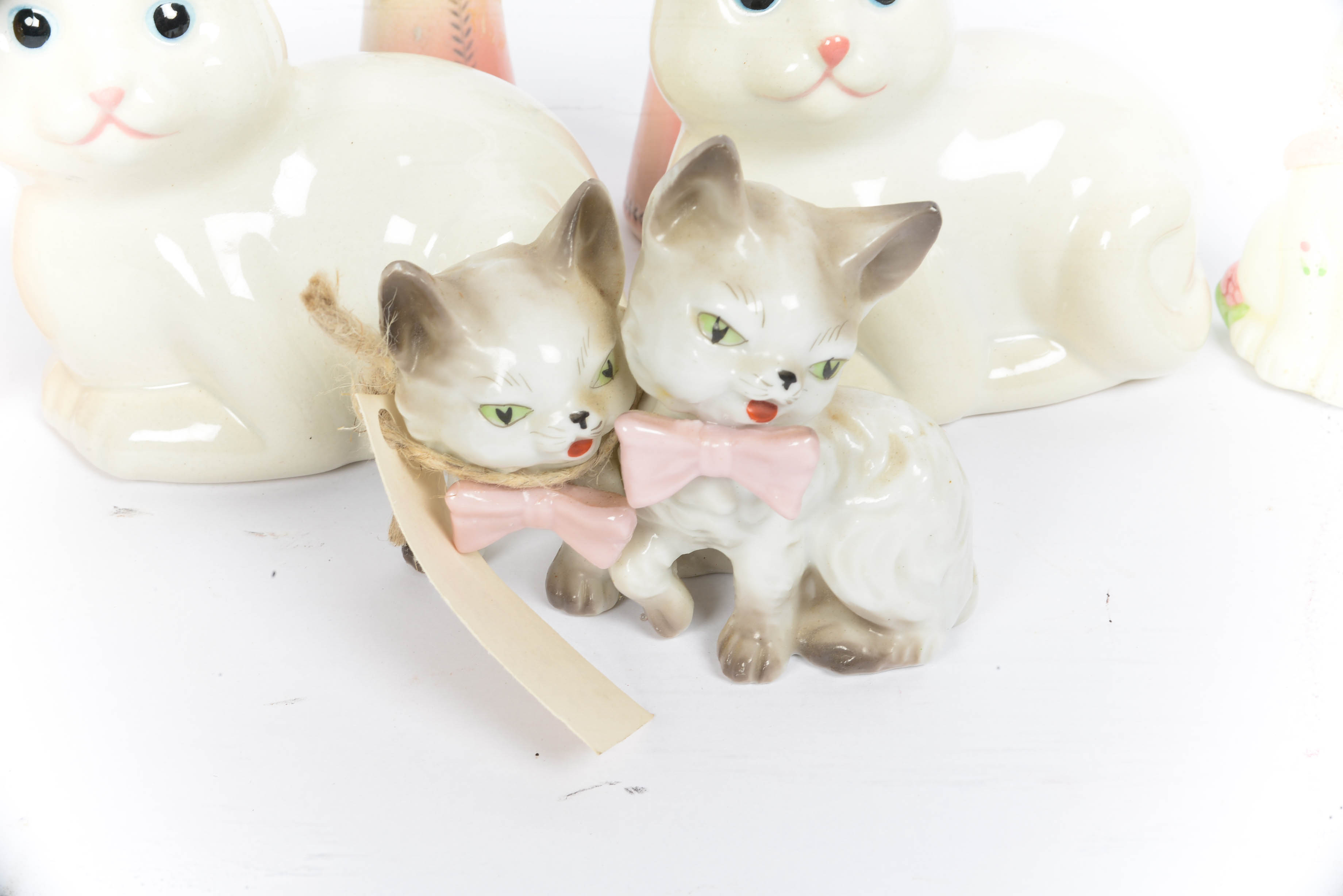 Collection of Vintage Ceramic Cat Salt and Pepper Shakers