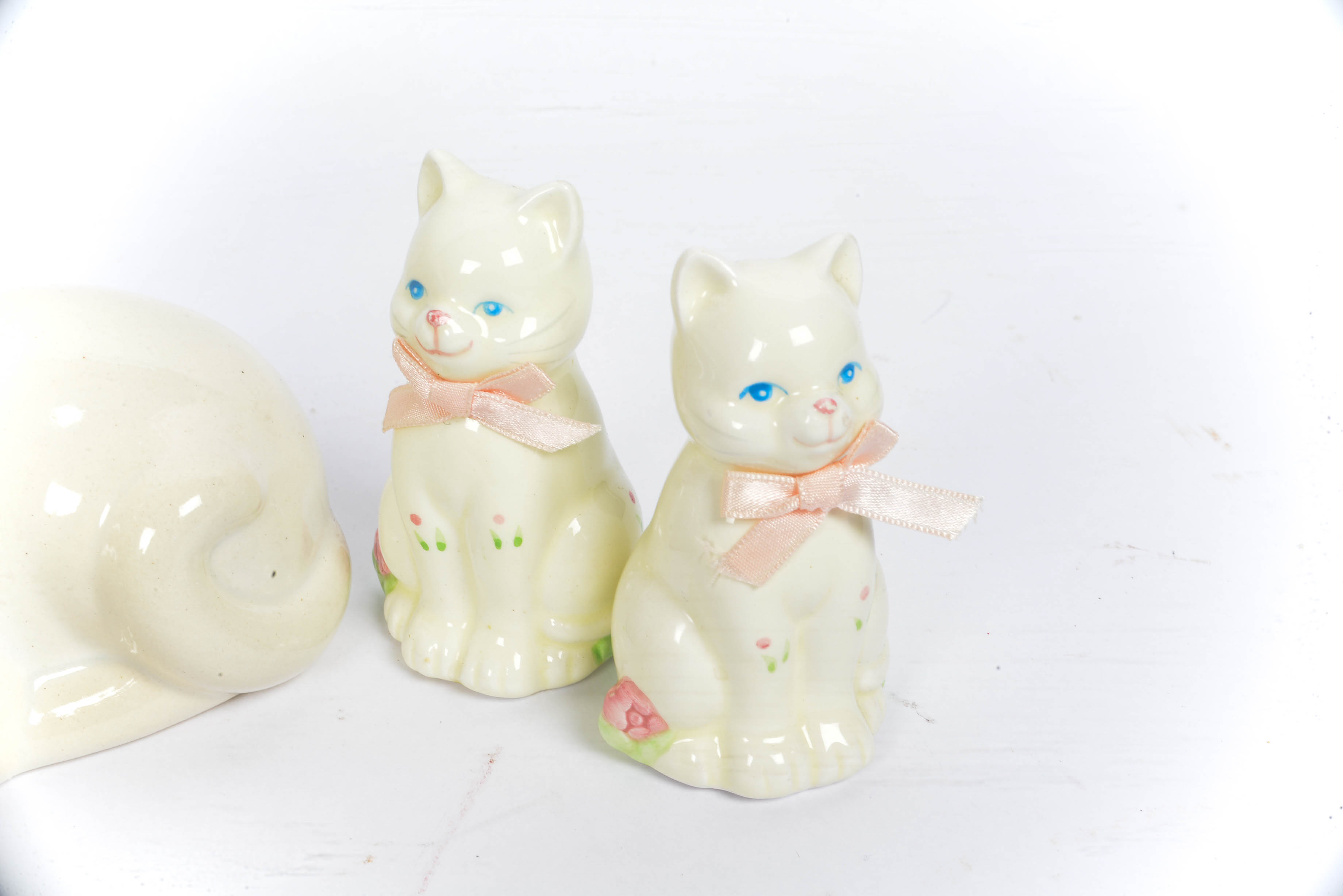 Collection of Vintage Ceramic Cat Salt and Pepper Shakers