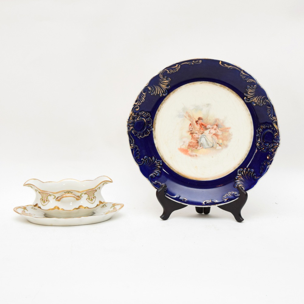 Limoges Gravy Boat and Perfect Porcelain Charger
