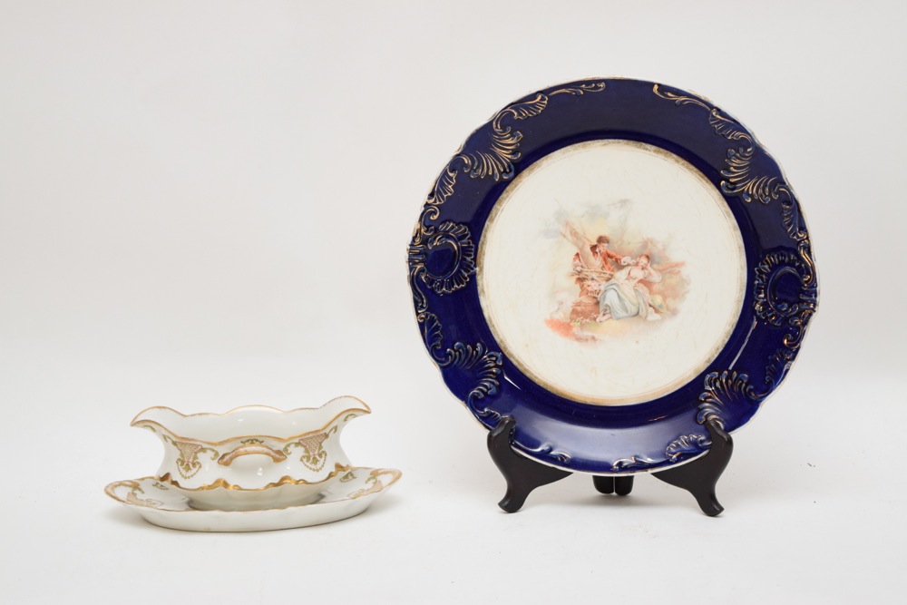 Limoges Gravy Boat and Perfect Porcelain Charger