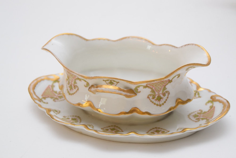 Limoges Gravy Boat and Perfect Porcelain Charger