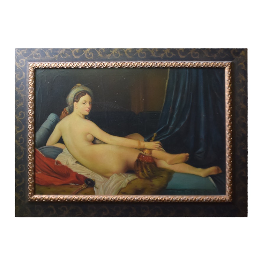 "La Grand Odalisque"  Reproduction Oil Painting After Jean Auguste Dominique Ingres