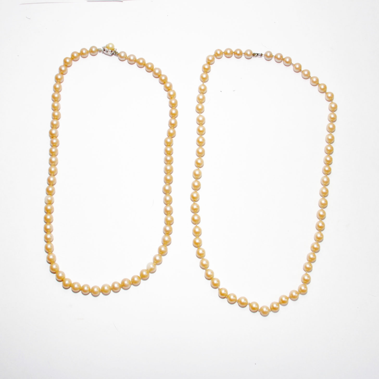 Pair of Vintage Women's Faux Pearl Necklaces