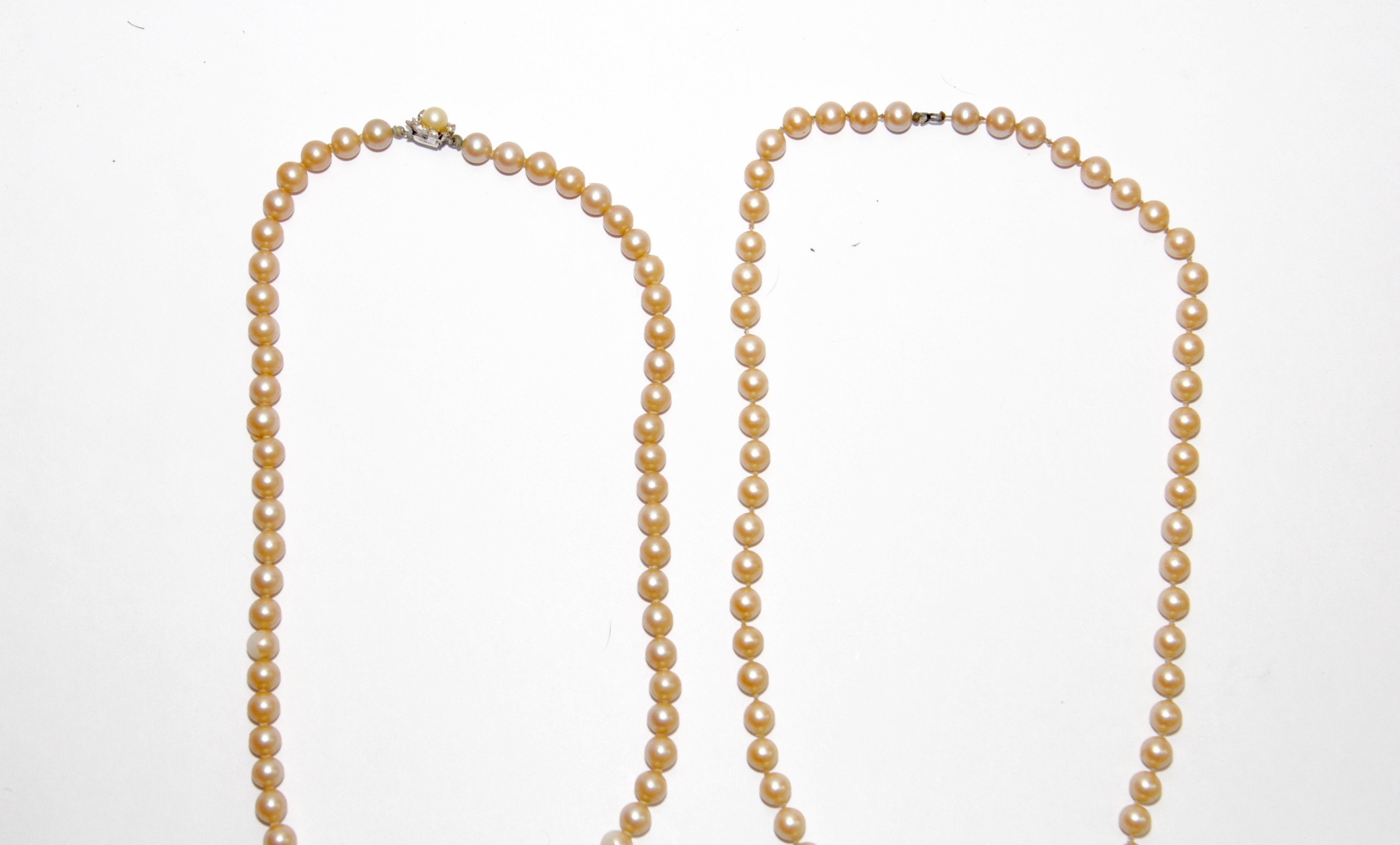 Pair of Vintage Women's Faux Pearl Necklaces