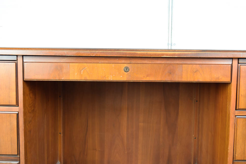 Large Oak Desk by Kimball