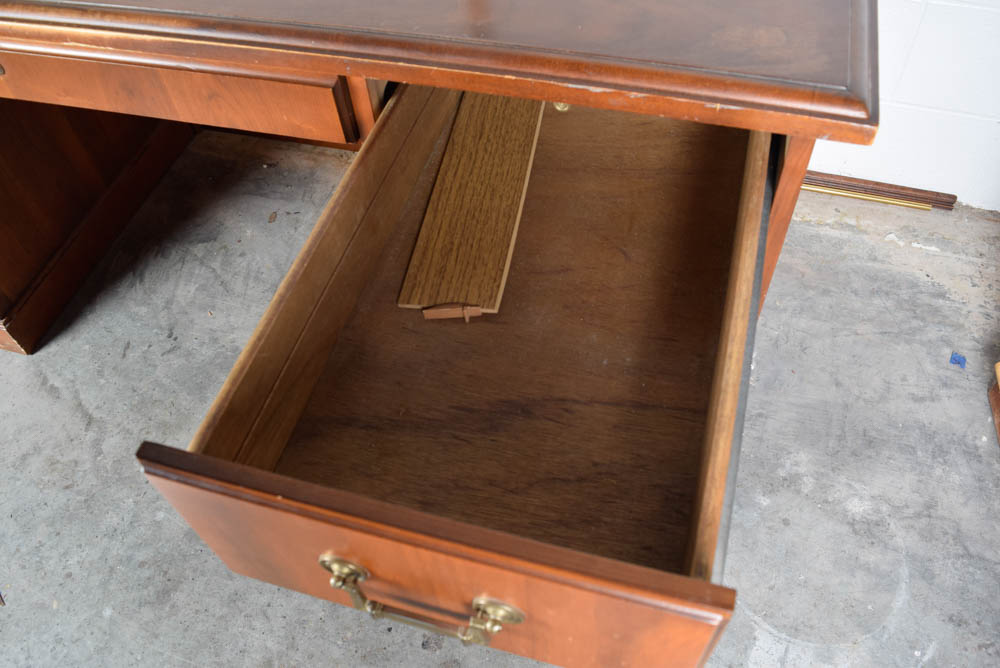 Large Oak Desk by Kimball