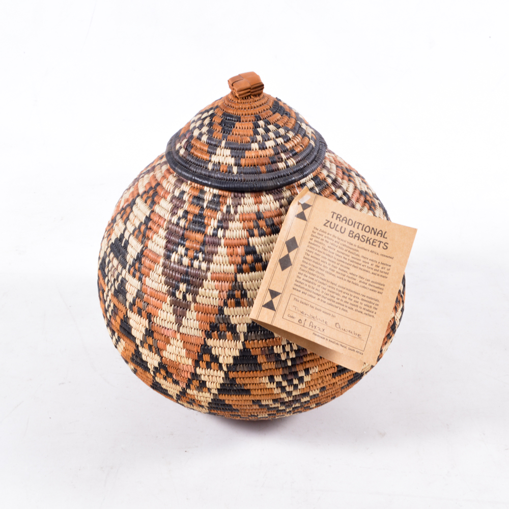 Handmade Zulu Ukhamba Basket