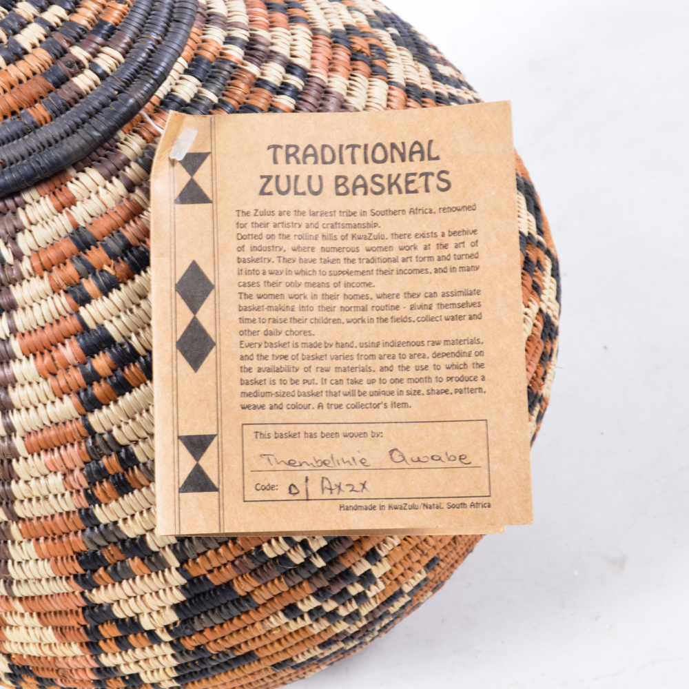 Handmade Zulu Ukhamba Basket
