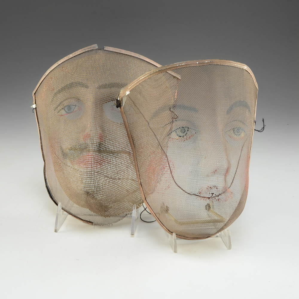Two Vintage Mesh Masks